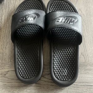 Nike black slides